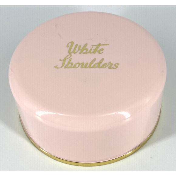 Vintage White Shoulders Bath Powder Scented 2.6 Oz Pink Vanity Decor New prop - Picture 1 of 4